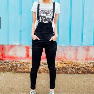 Dressed in Lala City Girl Black Overalls